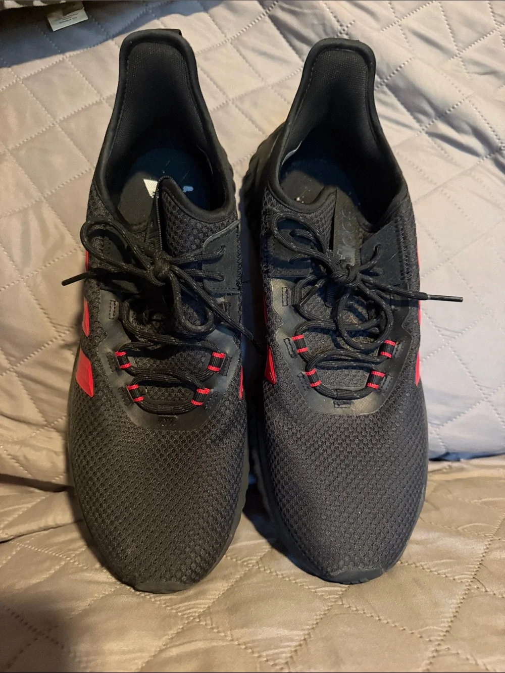 adidas Men's Black Sneakers with Red Accents